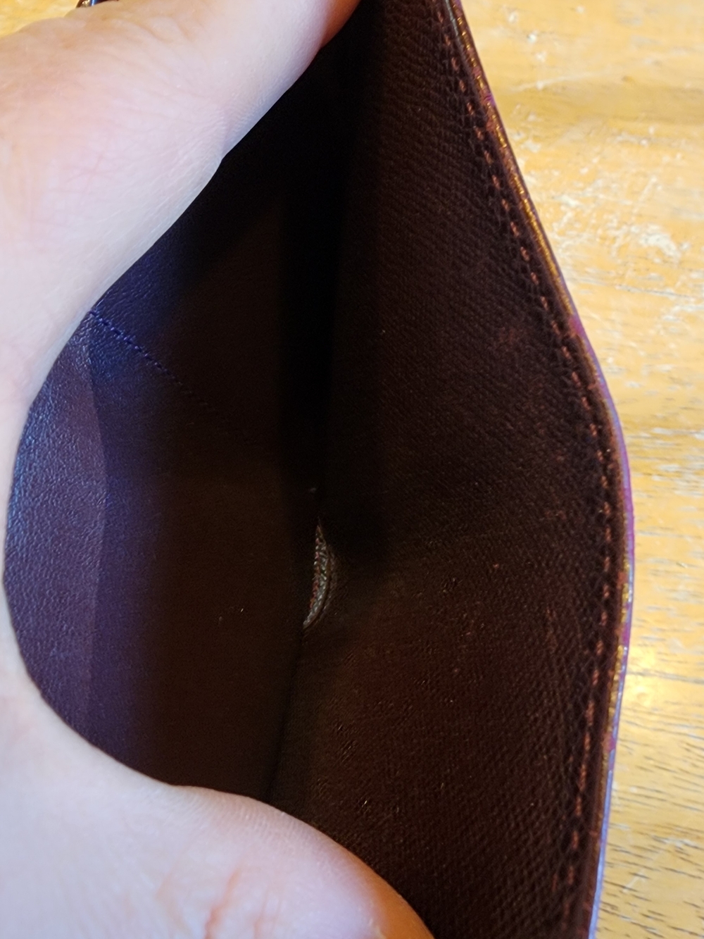 Louis Vuitton Men's Compact Bi-Fold Wallet - Taiga Dark Brown Leather - Picture 6 of 9